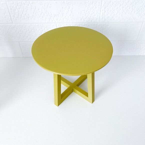 Miniature Barbie Bistro Table 4 Striped Chairs 3D Printed Dollhouse Furniture - Picture 2 of 5